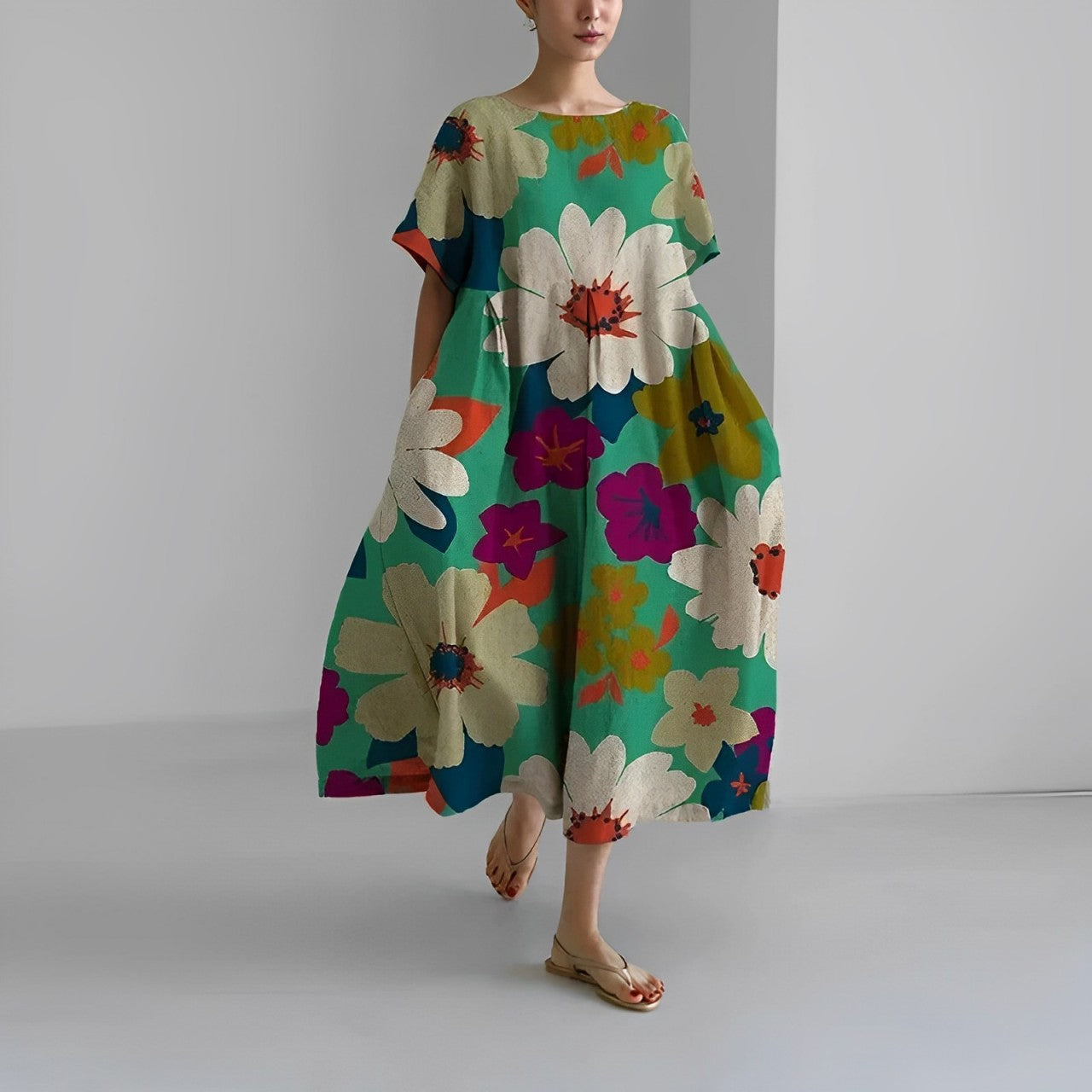 Amelia - Sukienka boho w kwiaty