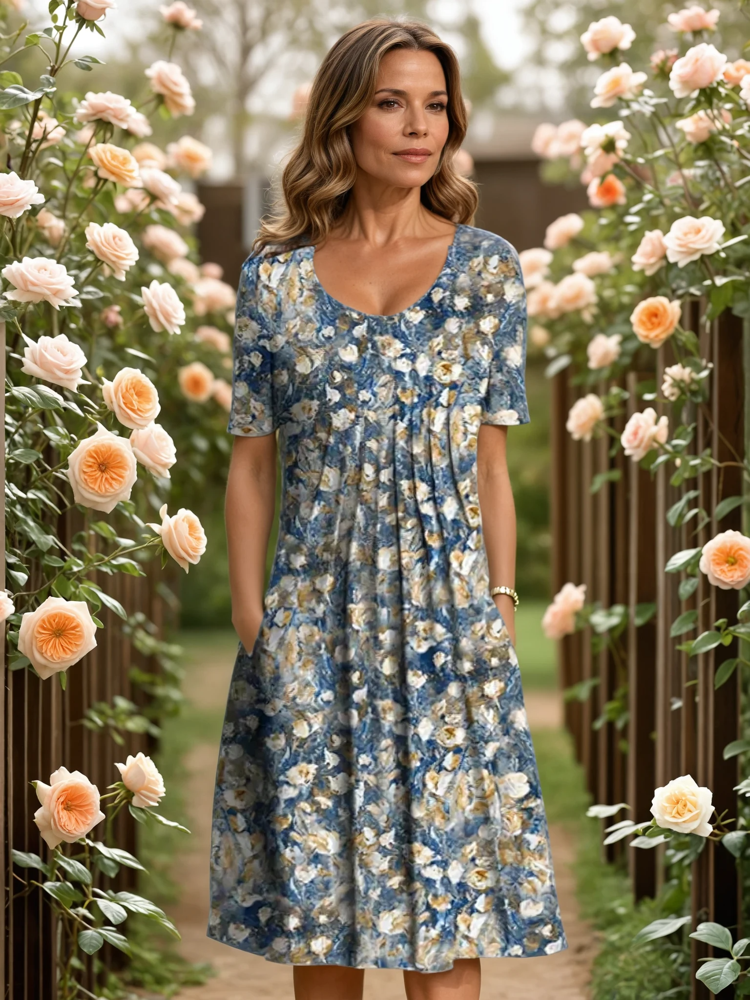 MARGA | ELEGANCKA SUKIENKA Z ZASŁONĄ NA BRZUCH