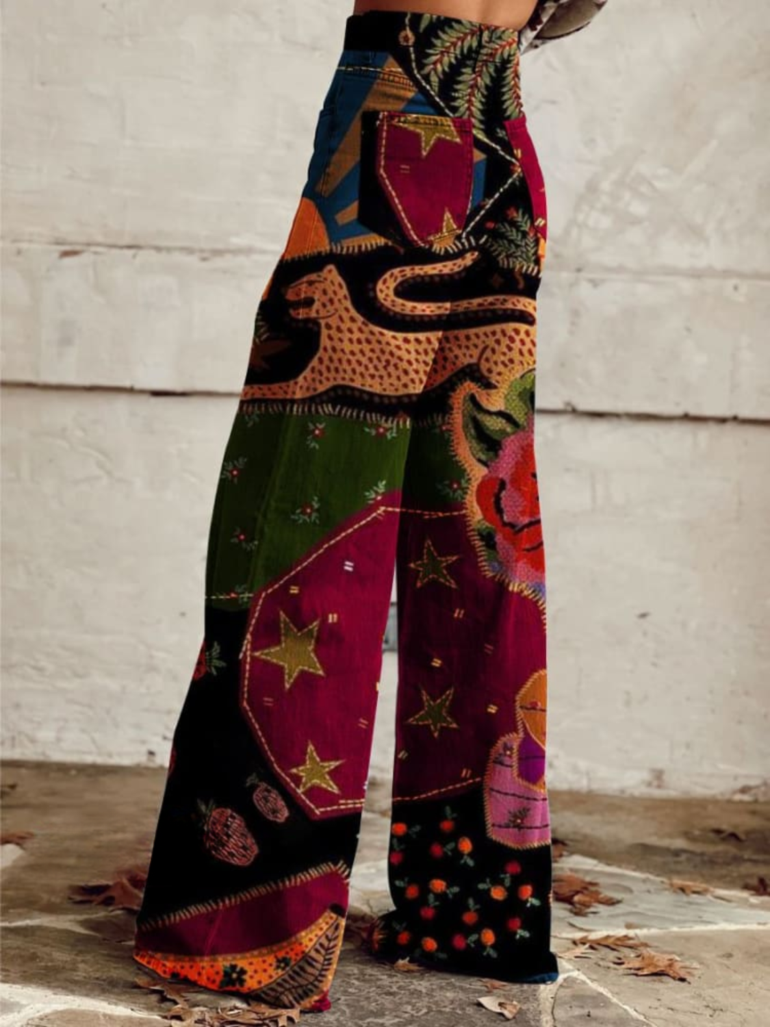 LÉNA | Eleganckie Boho Vintage Spodnie Komfortowe