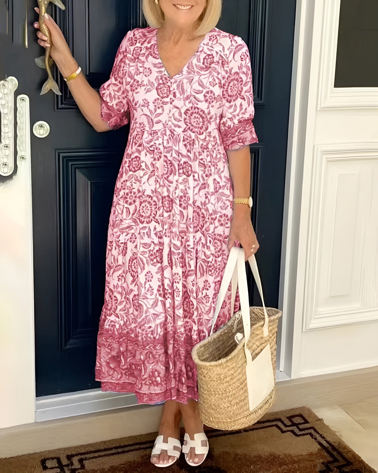 Evelyne | Elegancka Sukienka w Kwiaty