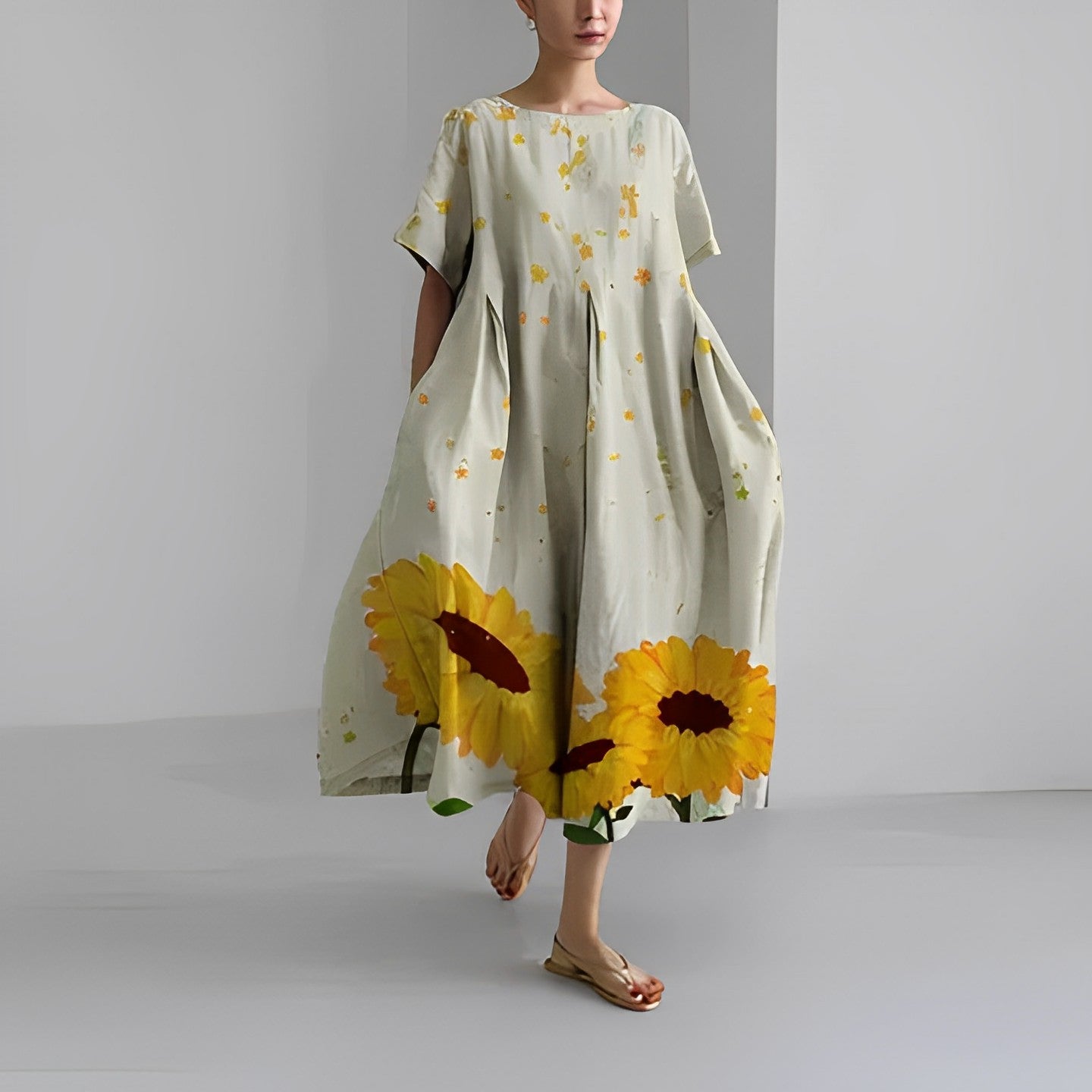 Amelia - Sukienka boho w kwiaty