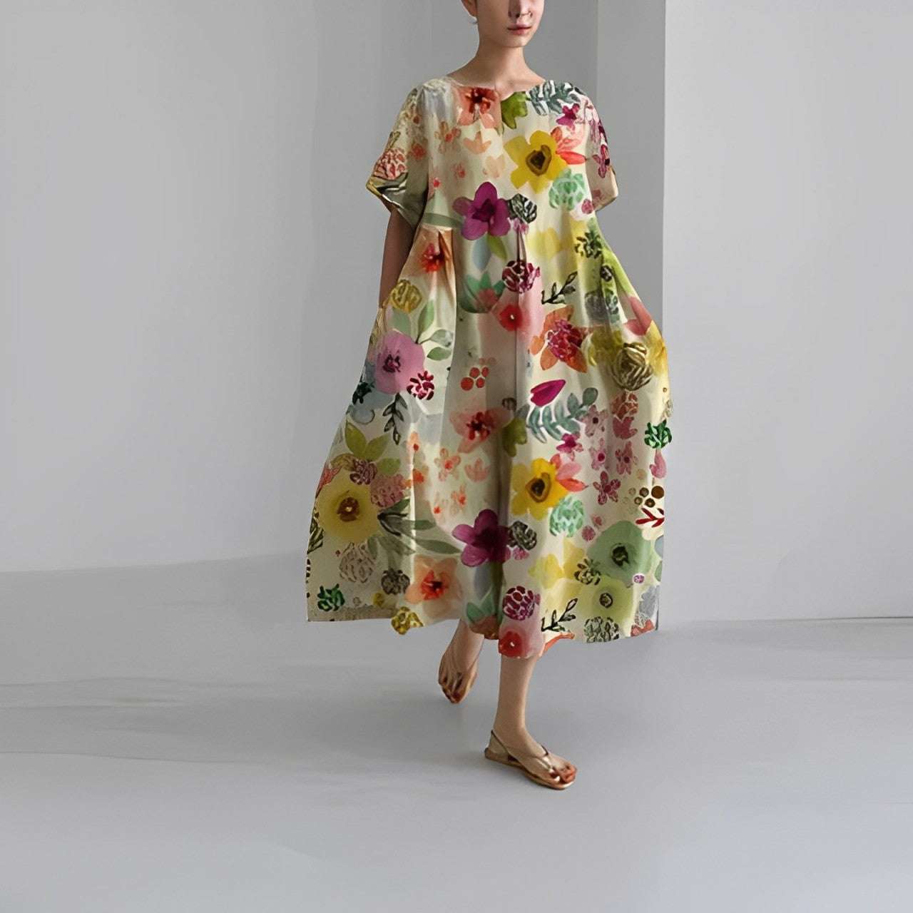 Amelia - Sukienka boho w kwiaty