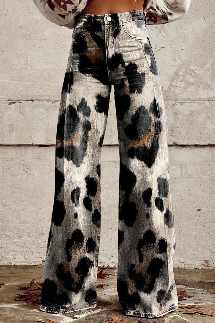 Cheetah | Boho Vintage Spodnie z Stylowym Wzorem