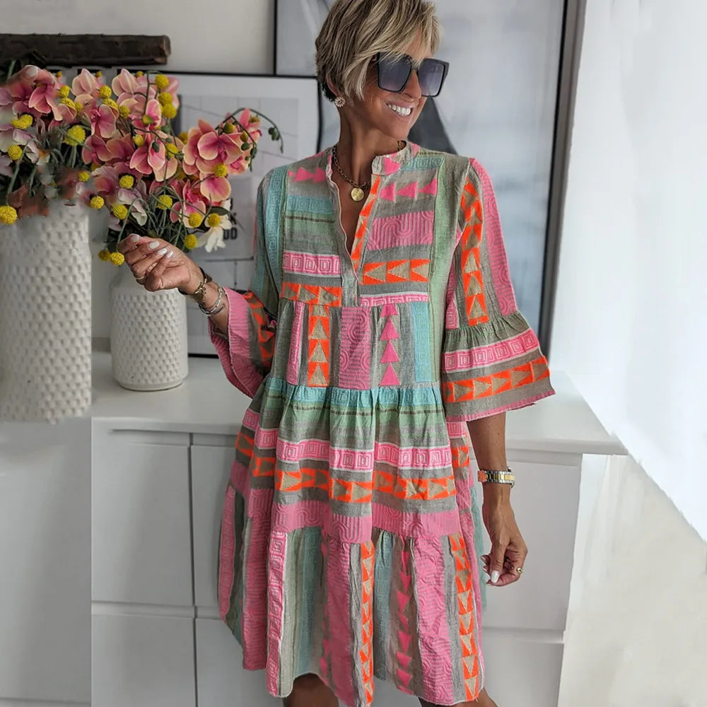 Juliane – Boho-sukienka w stylu swing