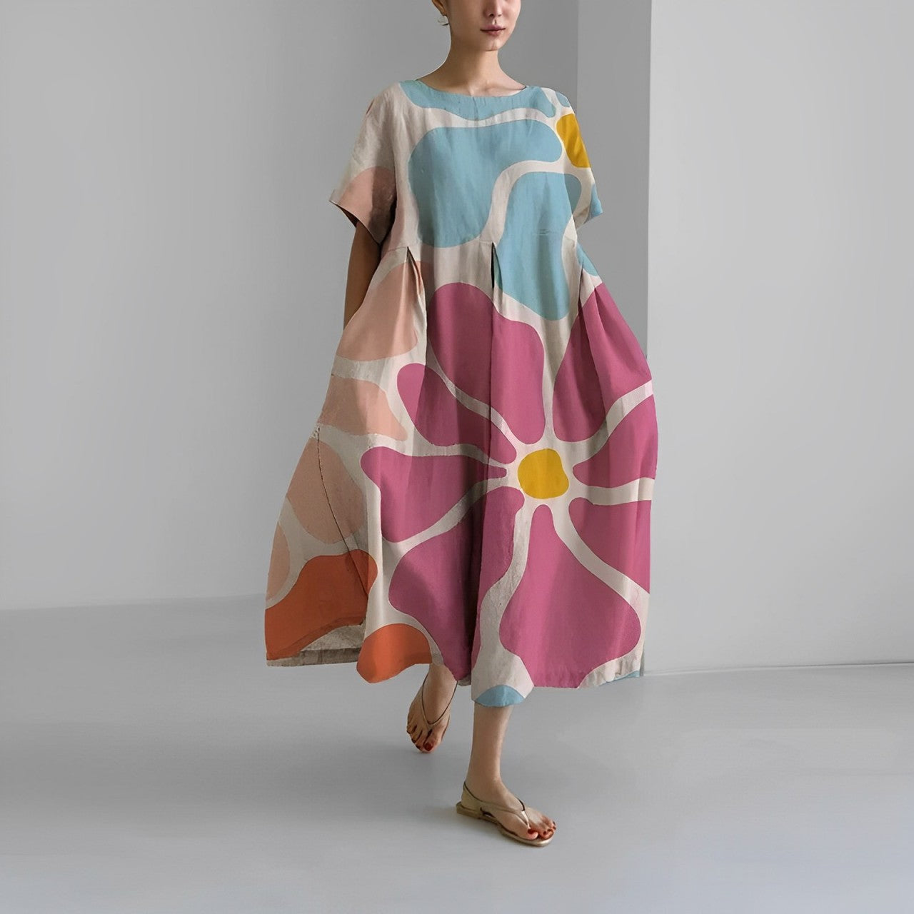 Amelia - Sukienka boho w kwiaty