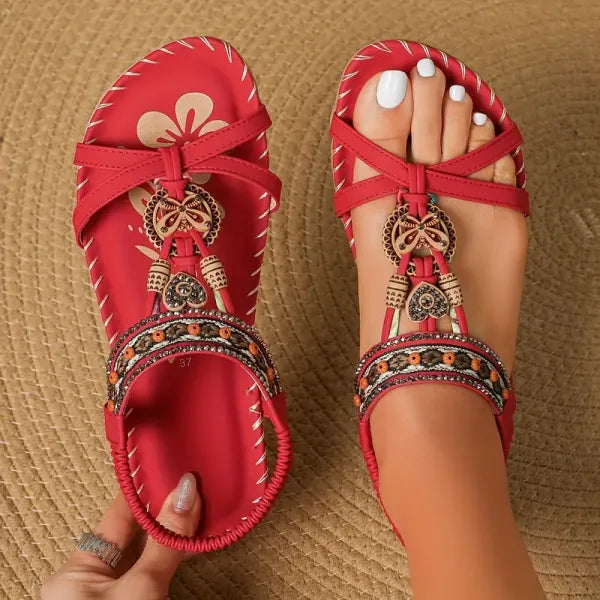Signe – Ortopedyczne sandały z boho detalami